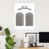 Poster Les dix mandats mathématiques (Bureau à domicile)