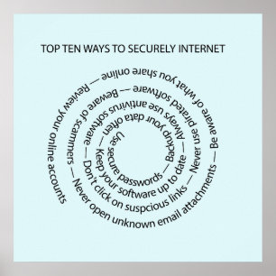 Poster Les dix meilleurs moyens de sécuriser Internet