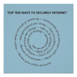 Poster Les dix meilleurs moyens de sécuriser Internet