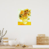 Poster Les douze tournesols de Vincent Van Gogh (Cuisine)
