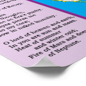 Poster Les douze visages de Babaji avec poème (Coin)