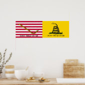 Poster Les drapeaux de la Marine Jack & Gadsden - Vers 17 (Cuisine)