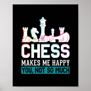 Poster Les échecs me rendent heureux Humour drôle Cadeau