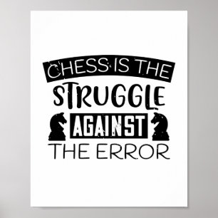 Poster Les Échecs Sont La Lutte Contre L'Erreur