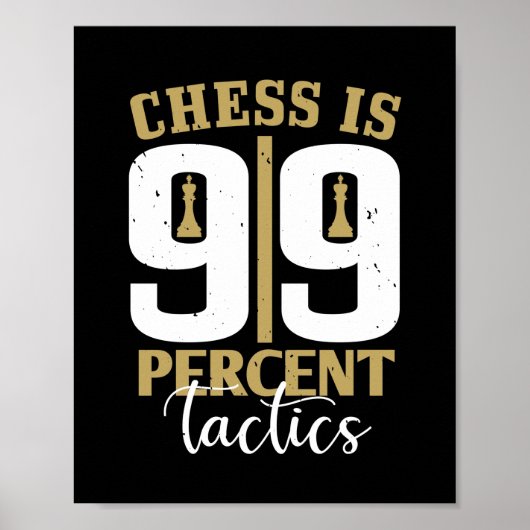 Poster Les Échecs Sont Tactiques À 99% (Devant)