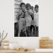 Poster Les écolières en Grande Dépression, années 1930 (Cuisine)