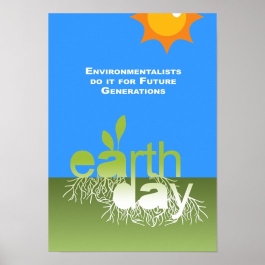Poster Les écologistes le font pour les générations futur (Devant)