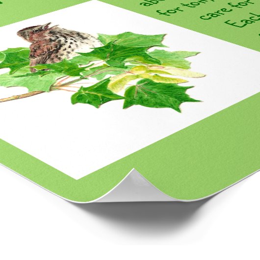 Poster Les écritures ne s'inquiètent pas avec le Bruant d (Coin)