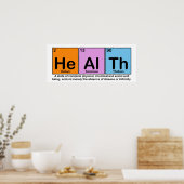 Poster Les éléments de l'affiche santé (Cuisine)