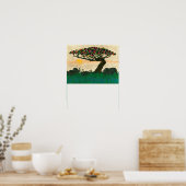 Poster Les éléphants sur les plans de l'Afrique (Cuisine)