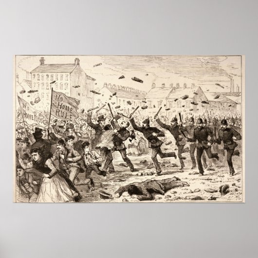 Poster Les émeutes à Belfast (Devant)