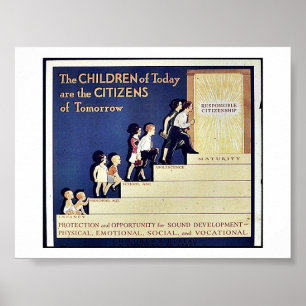 Poster Les Enfants D'Aujourd'Hui Sont Les Citoyens De Dem