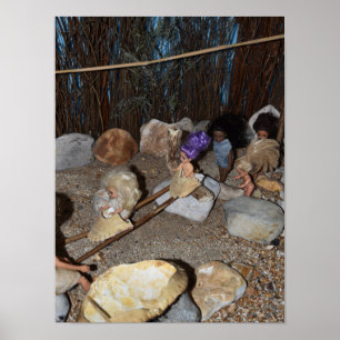 Poster Les enfants de lapin qui jouent.