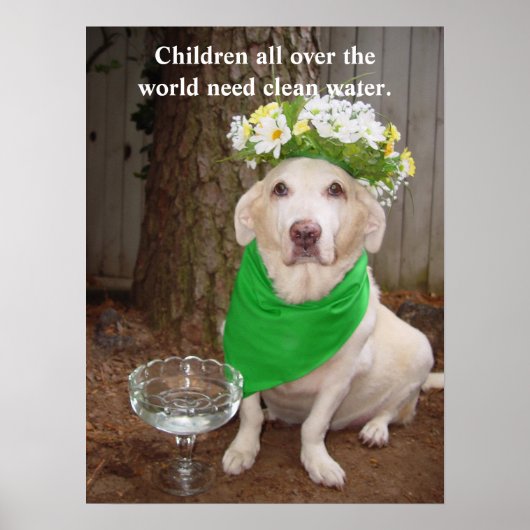 Poster Les enfants du monde entier ont besoin d'eau potab (Devant)