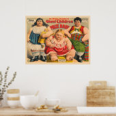 Poster Les enfants géants de W. Hollmann et bébé prix. (Cuisine)