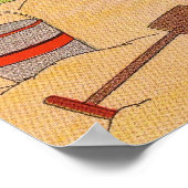 Poster Les Enfants Jouant À L'Affiche De La Plage (Coin)