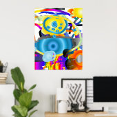 Poster Les enfants jouent (Bureau à domicile)