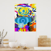 Poster Les enfants jouent (Cuisine)