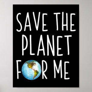 Poster Les Enfants jours des terres Sauvent La Planète Po