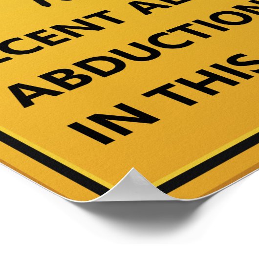 Poster Les enlèvements d'OVNI ! Alien Humour   (Coin)