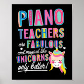 Poster Les Enseignants De Piano Sont Fabuleux Magie Comme (Devant)