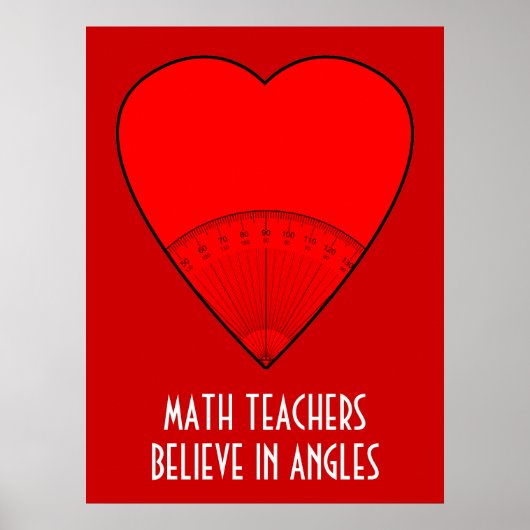 Poster Les Enseignants En Mathématiques Croient Aux Angle (Devant)