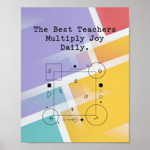 Poster Les enseignants multiplient la joie au quotidien