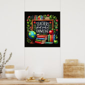 Poster Les enseignants plantent des graines d'art de mots (Cuisine)