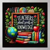 Poster Les enseignants plantent des graines d'art de mots (Devant)