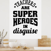 Poster Les Enseignants Sont De Super Héros En Disque (Cuisine)