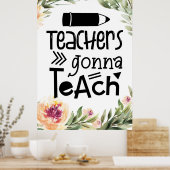 Poster Les enseignants vont enseigner l'affiche (Cuisine)