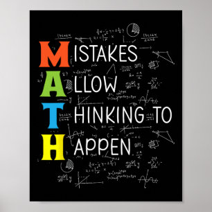Poster Les erreurs de maths permettent à la réflexion d'a