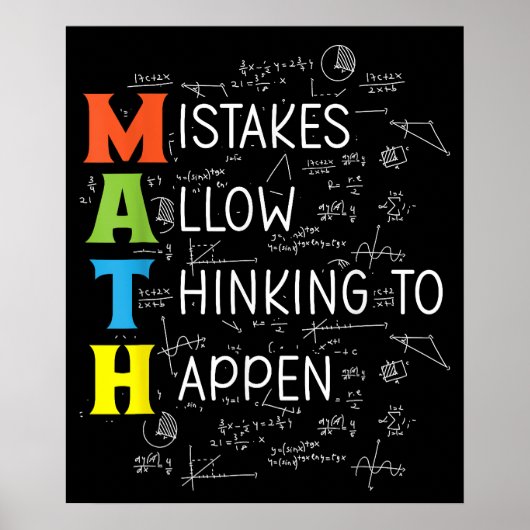 Poster Les Erreurs MATH Permettent De Penser À Ce Qui Se (Devant)