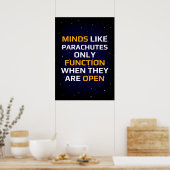 Poster Les esprits comme les parachutes ne fonctionnent q (Cuisine)