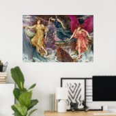 Poster Les esprits de tempête par Evelyn De Morgan (Bureau à domicile)