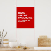 POSTER LES ESPRITS SONT COMME DES PARACHUTES (Cuisine)