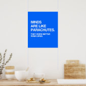 POSTER LES ESPRITS SONT COMME DES PARACHUTES (Cuisine)