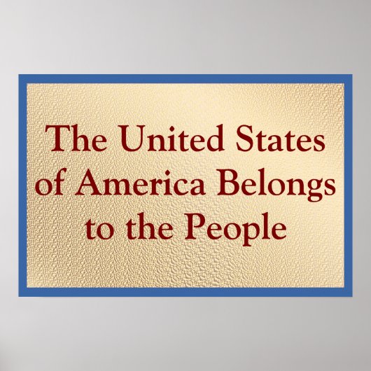 Poster Les États-Unis appartiennent au peuple (Devant)