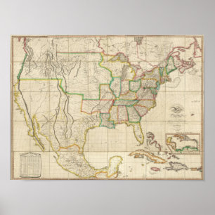 Poster Les États-Unis avec la Grande-Bretagne conservatri