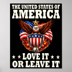 Poster Les états-unis d'amérique aimez ou quittez aigle
