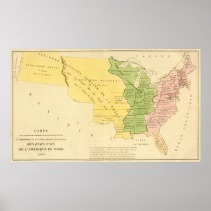 Poster Les Etats-Unis de l'Amérique du Nord