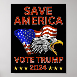 Poster Les États-Unis Votent Trump 2024 Nous, Le Peuple,
