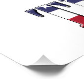 Poster Les étoiles et les rayures Joyeux Jour des Vétéran (Coin)