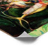 Poster LES FAIRIES FAVORIENT OISEAUX ENCHTonnés Bois (Coin)