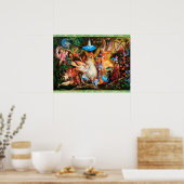 Poster LES FAIRIES FAVORIENT OISEAUX ENCHTonnés Bois (Cuisine)