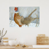 Poster Les faisans dans la neige (Cuisine)