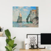 Poster Les Falaises à Étretat de Claude Monet 1885 (Bureau à domicile)