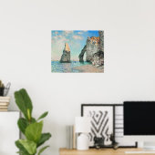 Poster Les Falaises à Etretat par Monet (Bureau à domicile)