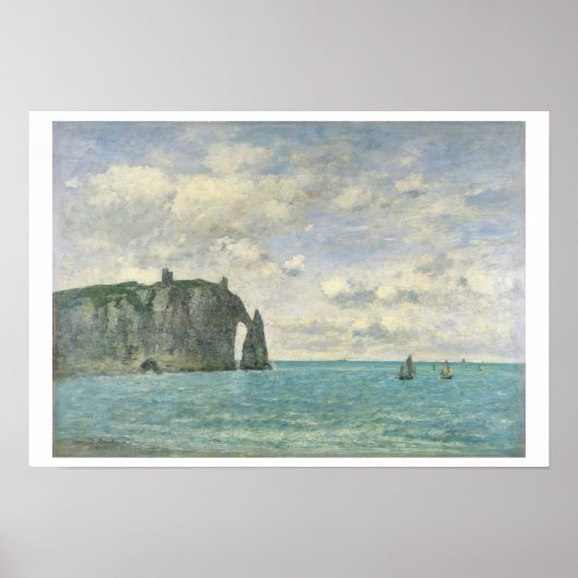 Poster Les falaises d'Etretat, 1890 (huile sur toile) (Devant)