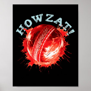 Poster Les fans de cricket crient Howzat ! L'effet de dét